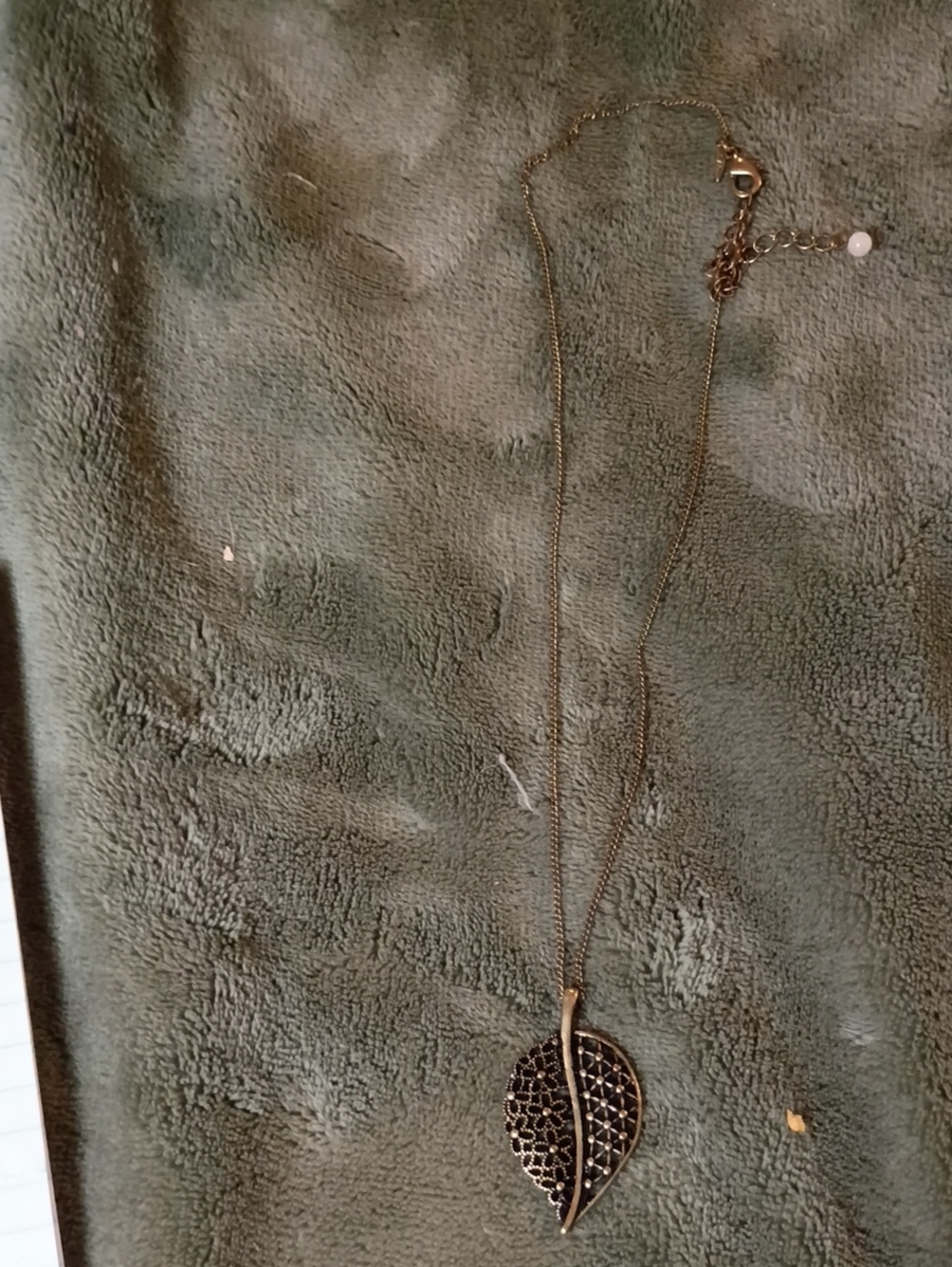 Delicate Gold-Tone Leaf Pendant Necklace for Women